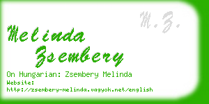 melinda zsembery business card